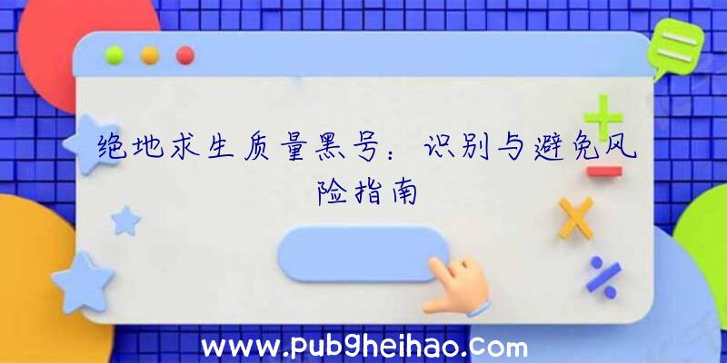绝地求生黑号