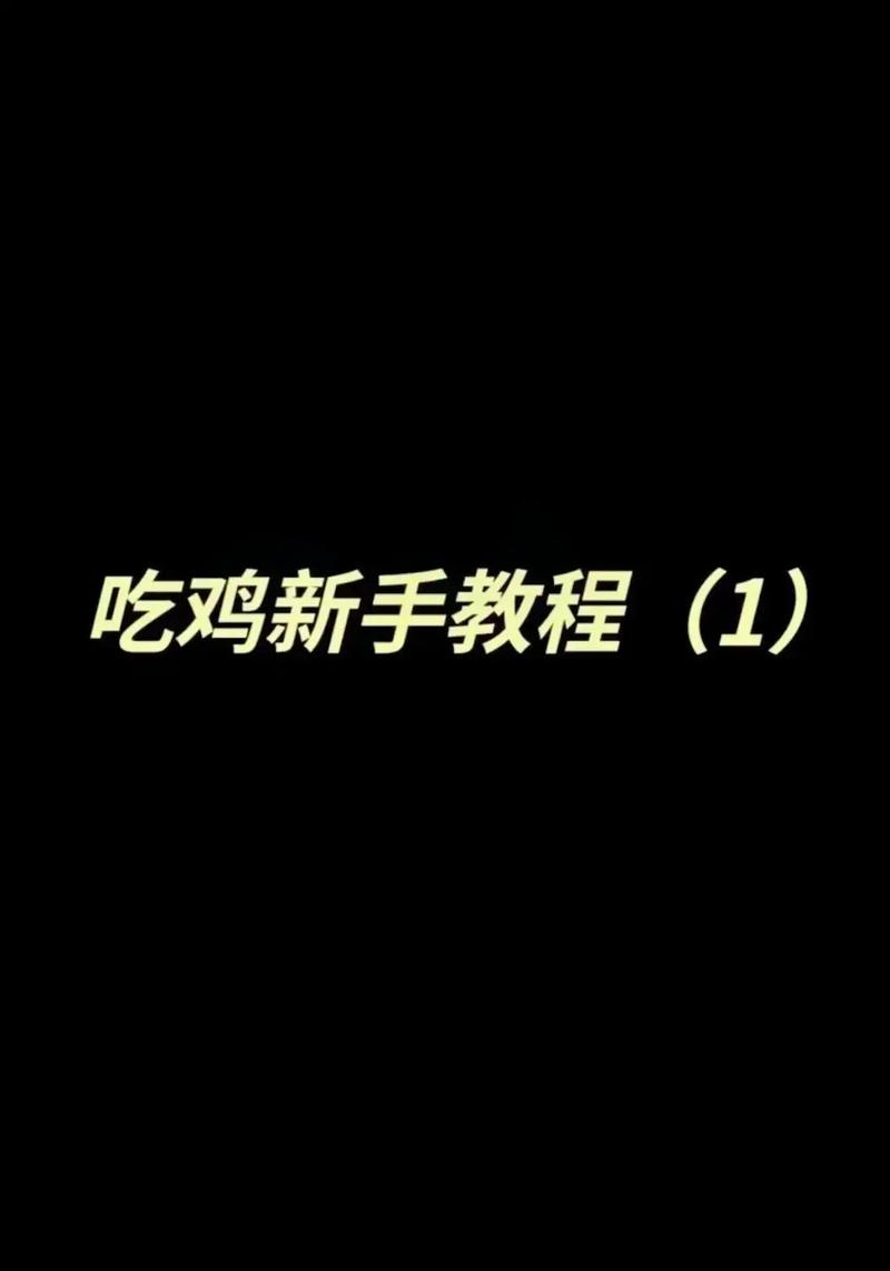 绝地求生新手吃鸡